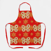 Tablier Bagues et jolis flocons rouges (Recto)