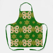 Tablier Bagues et jolis flocons verts (Recto)