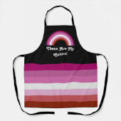 Tablier Baguette à lèvres drapeau de la fierté lesbienne e (Recto)