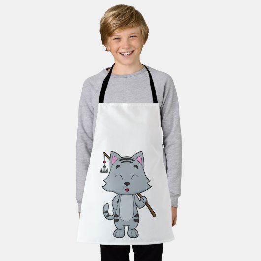 Tablier Baguette de pêche de chat (Porté)