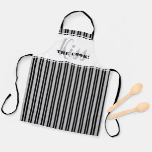 Tablier Baiser Drôle Le Cuisinier Humour Moderne Blanc Noi