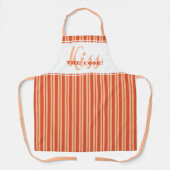 Tablier Baiser Drôle Le Cuisinier Humour Moderne Pêcher Or (Recto)