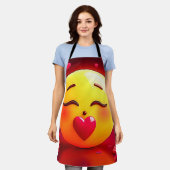 Tablier Baiser Emoji Coeurs soufflants (Porté)