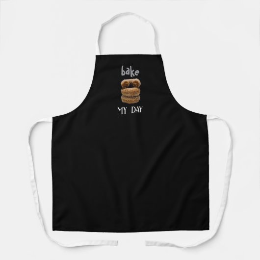 Tablier Bake My Day Black Apron (Recto)