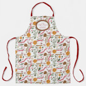 Tablier Baking Christmas Memories avec l'aquarelle de gran (Recto)