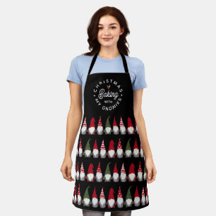 Tablier Baking de Noël amusant avec mes Gnomies Noir