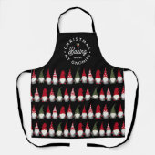 Tablier Baking de Noël amusant avec mes Gnomies | Noir (Recto)