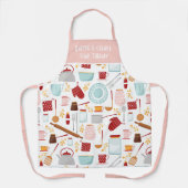 Tablier Baking Dit Cuisine Moderne Rose (Recto)