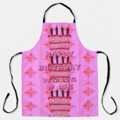 Tablier Baking Happy Birthday Cakes with Love Print Apron (Recto)