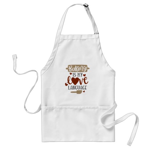 Tablier Baking Love Language Pour Baker Apron (Devant)