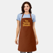 Tablier Baking Memories brun orange (Porté)