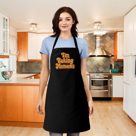 Tablier Baking Memories noir
