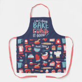 Tablier Baking Pun Whip It Good Retro Baker Motif (Recto)