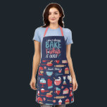 Tablier Baking Pun Whip It Good Retro Baker Motif<br><div class="desc">Tablier drôle et cool pour rendre la cuisine plus amusante. Cadeau personnalisé pour la famille et les amis qui aiment la cuisine, la cuisson et essayer une nouvelle recette dans la cuisine. Customisez le libellé qui convient à votre occasion. Vous pouvez utiliser l'outil de conception pour modifier davantage le type...</div>