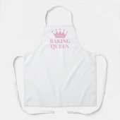 Tablier Baking Queen apron avec logo princesse rose (Recto)