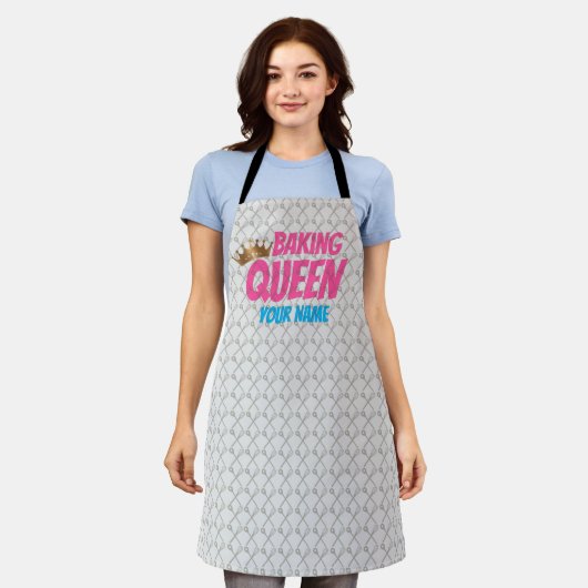 Tablier Baking Queen Pattern for Cake and Sweets Lovers (Porté)