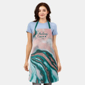 Tablier Baking Queen Rose Gold Parties scintillant rose ma (Porté)