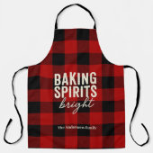 Tablier Baking Spirits Bright Buffalo Plaid Noël (Recto)