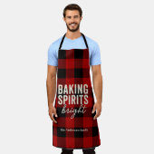 Tablier Baking Spirits Bright Buffalo Plaid Noël (Porté)