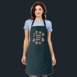 Tablier Baking Spirits Bright Christmas Cookies<br><div class="desc">Tablier à thème de Noël mignon et festif avec illustration dessinée à la main de biscuits de vacances. Le texte dit que "les esprits cuits brillent".</div>