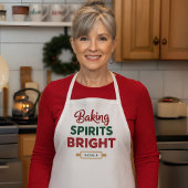 Tablier Baking Spirits Bright Christmas Gift Custom Name