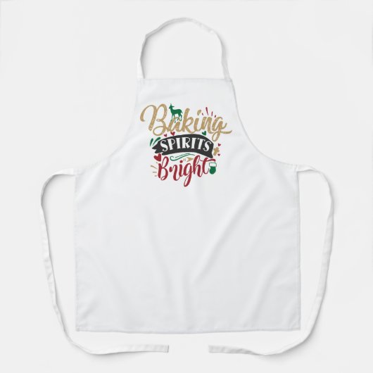 Tablier Baking Spirits Bright Funny Christmas Pun (Recto)