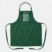 Tablier Baking Spirits Bright Funny Green Polka Dot (Recto)