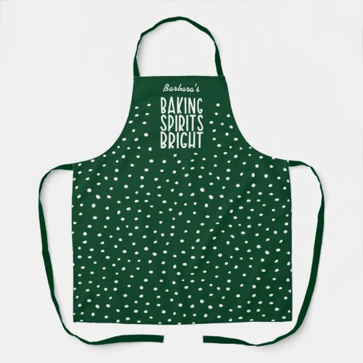 Tablier Baking Spirits Bright Funny Green Polka Dot (Recto)