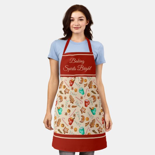 Tablier Baking Spirits Bright Gingerbread Cookies et cacao (Porté)