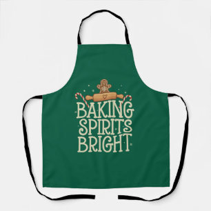 Tablier Baking Spirits Bright Noël Drôle Xmas Boulanger