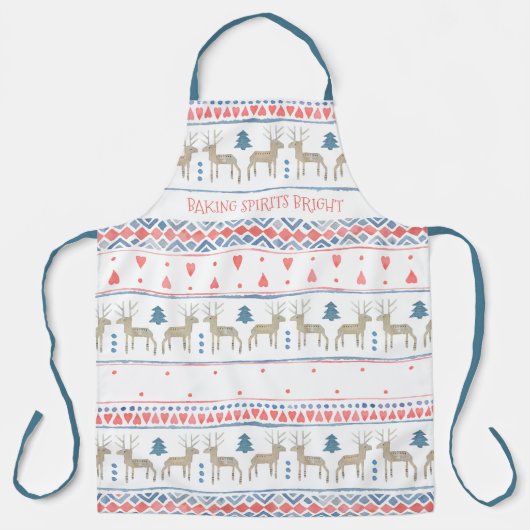 Tablier Baking Spirits Bright Nordic Reindeer Fairisson (Recto)