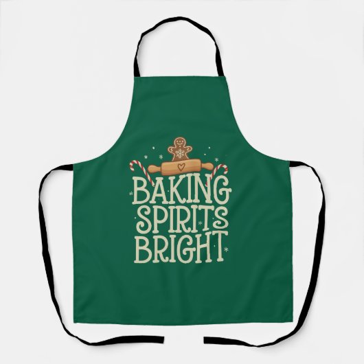 Tablier Baking Spirits brillant Noël Drôle Noël Baker (Recto)