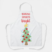 Tablier Baking Spiritueux Arbre de Noël brillant Apron (Recto)