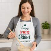 Tablier Baking Spiritueux Bright Christmas Tree Nom person