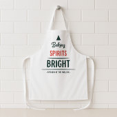 Tablier Baking Spiritueux Bright Christmas Tree Nom person