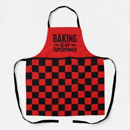 Tablier Baking superpower mot art (Recto)