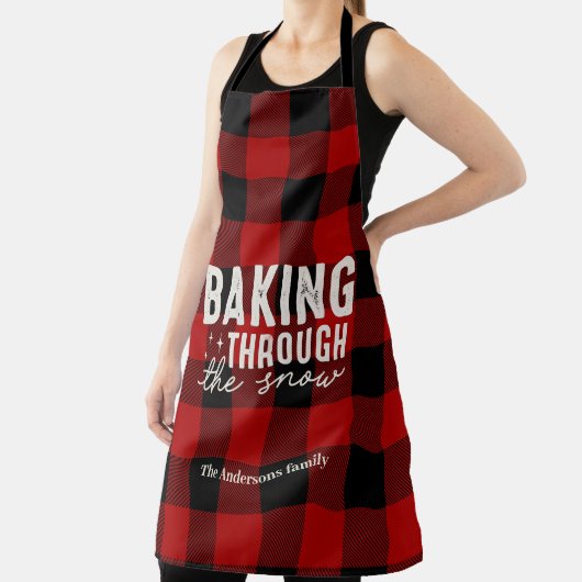 Tablier Baking Through the Snow Buffalo Plaid Christmas (Insitu)