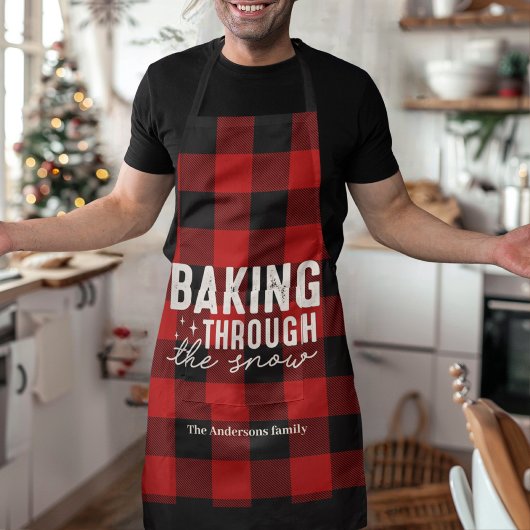 Tablier Baking Through the Snow Buffalo Plaid Christmas