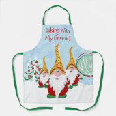 Tablier Baking with my Gnomies Gnome Noël (Recto)