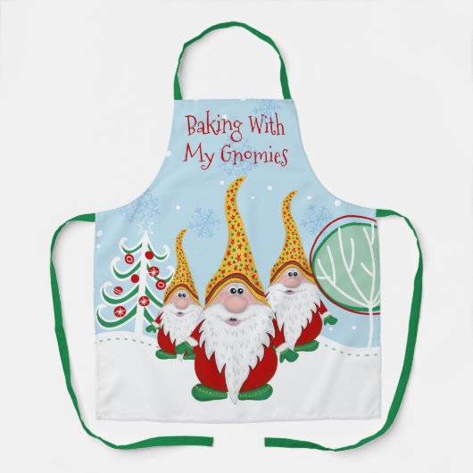 Tablier Baking with my Gnomies Gnome Noël (Recto)