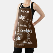 Tablier Baking Words Cuisine Brown Apron (Insitu)