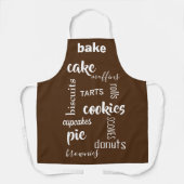 Tablier Baking Words Cuisine Brown Apron (Recto)