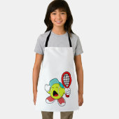 Tablier Bal de tennis avec raquette de tennis (Insitu)