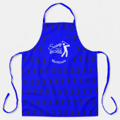 Tablier BALADE COMME UN BOSS | Blue PERSONNALISÉ Golf (Recto)