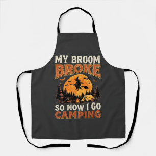 Tablier Balai de camping Halloween Design d'horreur vintag