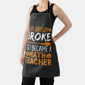 Tablier Balai d'Halloween de professeur de mathématiques d (Insitu)