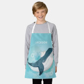 Tablier Baleine bleue personnalisée (Porté)