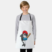 Tablier Baleine tueuse au cricket avec chauve-souris de cr (Porté)