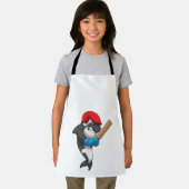 Tablier Baleine tueuse au cricket avec chauve-souris de cr (Insitu)