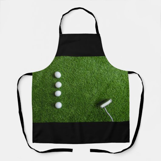 Tablier Balle de golf sur gazon vert (Recto)